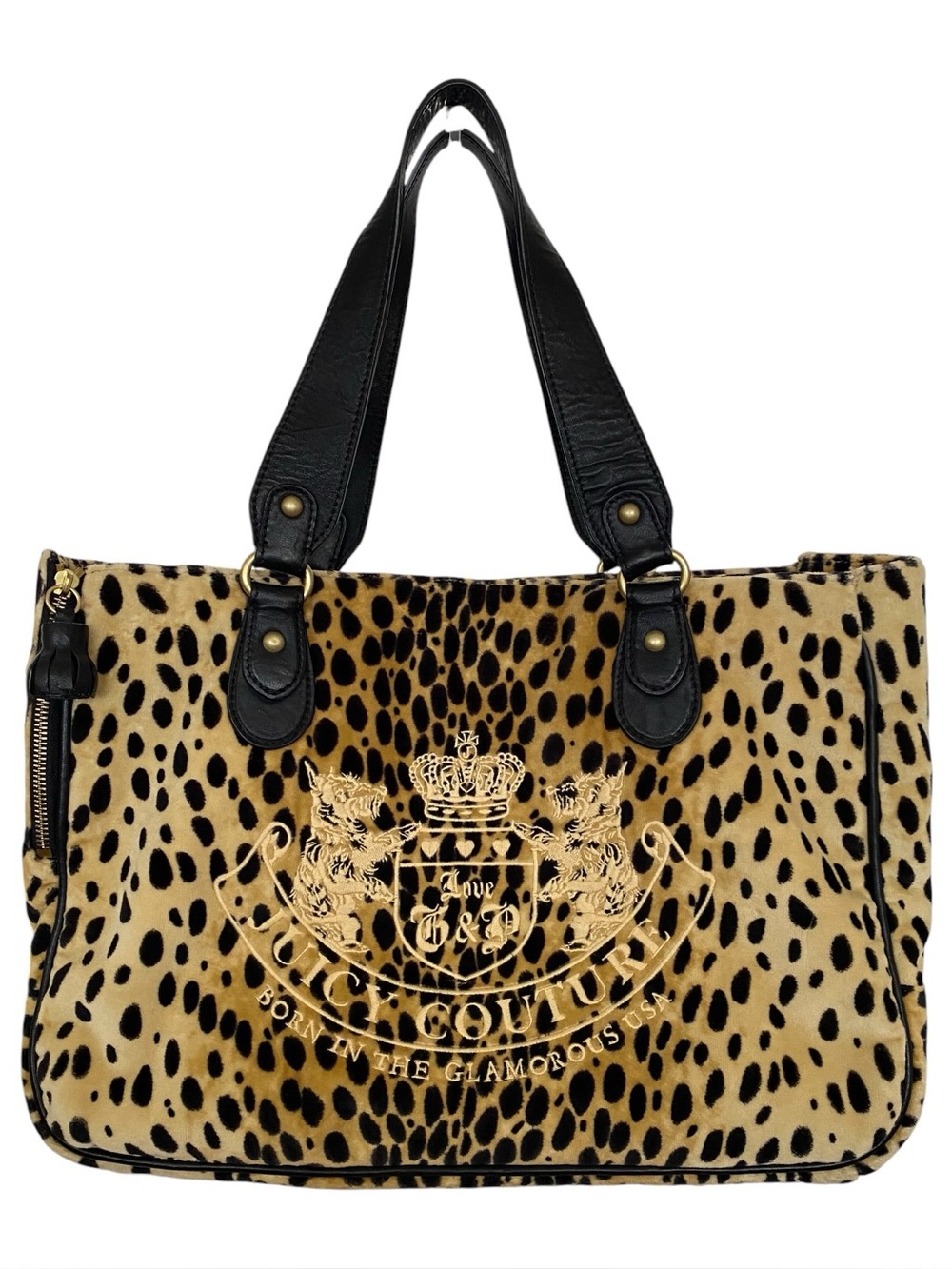 Vintage Juicy Couture Velour Cheetah Print Pet Carrier Bag Y2K Doggy Couture